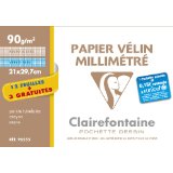 Papier millimetre - Papier Velin - 90g - Clairefontaine